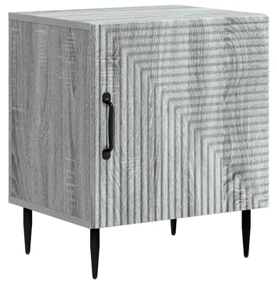 Image de vidaXL Table de chevet Sonoma grise 43 x 34,5 x 50 cm en aggloméré