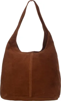 Image de Sac en cuir Vera Pelle Rossina en daim marron