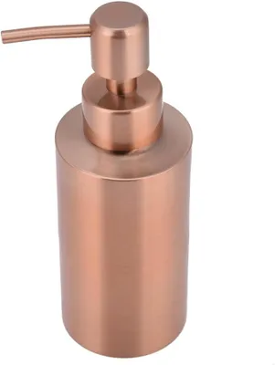 Produktbild von Seifenflasche aus 304 Edelstahl, Roségold, Seifenspender, Pumpe, nachfüllbarer flüssiger Handseifenspender für Badezimmer (250 ml)