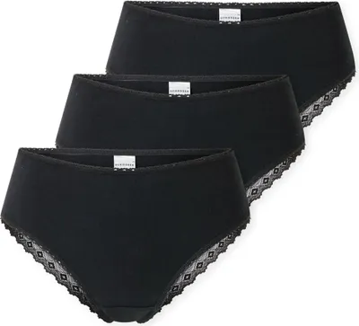 Produktbild von Schiesser Damen 3 er Pack Brazilian Gr. 38  schwarz
