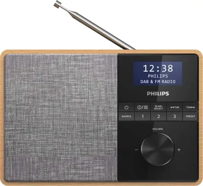 Zdjęcie produktu dla Philips TAR5505/10, Przenośny, Cyfrowy, DAB, DAB+, FM, 5 W, LCD, Biały