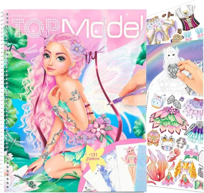 Produktbild von Malbuch Create your TOPModel Fantasy, mit 131 Stickern,, Depesche