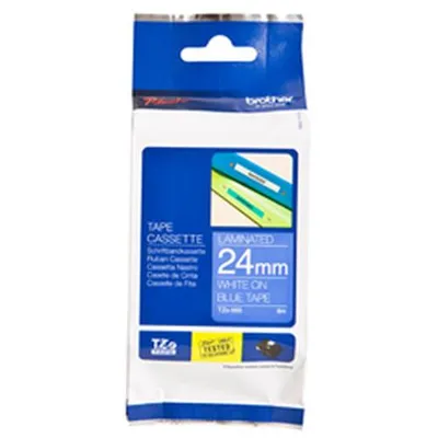 Produktbild von Brother TZe-555 - Weiß auf blau - Rolle (2,4 cm x 8 m) 1 Kassette(n) laminiertes Band - für Brother PT-D600, P-Touch PT-D800, P900, P950, P-Touch Cube Plus PT-P710