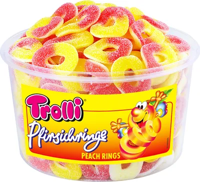 Produktbild von Trolli Pfirsichringe Fruchtgummi Schaumgummi wiederverschließbar 1200g