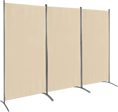 Produktbild von Paravent 3 Teilig Raumteiler Trennwand Balkon Sichtschutz Stellwand Faltbar 260 x 180cm (Beige)