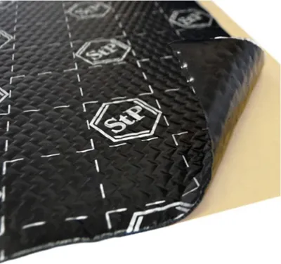 Produktbild von STP BLACK SILVER 2m² | Selbstklebende Alubutyl Matten | 375x265x1,8mm DOOR PACK (20pcs)