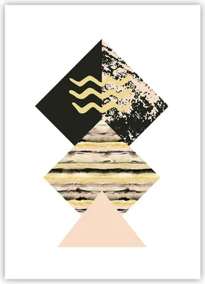 Produktbild von Poster - Poster ohne Rahmen - Abstraktion Diamant Gürtel - 50x70 cm - Wand Bild - Wanddeko - Wandbilder - Kunstposter - Wandposter - Bilder - Kunstdruck - Wanddekoration - Wandbild - P2XPA50x70-4303
