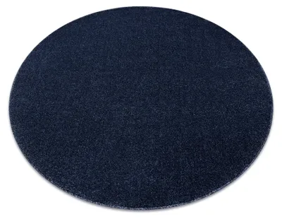 Image de Tapis SOFTY cercle plaine couleur unie bleu foncé bleu cercle 200 cm
