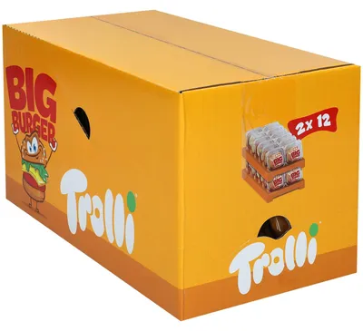 Obrázok produktu pre Trolli Burger, ovocné gumené cukrovinky, 24 kusov