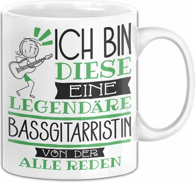 Produktbild von Bassgitarristin Tasse Geschenk Ich Bin Diese Eine Legendäre Bassgitarristin Von Der Alle Reden Geschenkidee Geburtstag Weihnachten (Weiß)