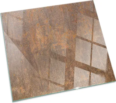 Produktbild von Rostige Textur auf einem Hintergrund – Glasbodenplatte für – Kaminofen – Kaminplatte Glas – Schutzglas – Funkenschutzplatte –Glasbodenplatte Feuerfeste – Hitzeschutzplatte – Bodenschutz aus Glas – 60x60 cm