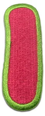 Produktbild von Buchstabe I - 6.4x2.2cm: Alphabet Buchstaben Einzeln Auswählbar - Aufnäher, Bügelbild, Aufbügler, Applikationen, Patches, Flicken, Zum Aufbügeln