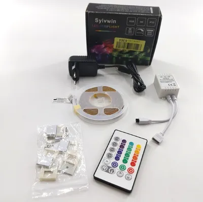 Produktbild von Sylvwin LED-Streifen RGB LED-Streifen Lichtband 5050 Fernbedienung