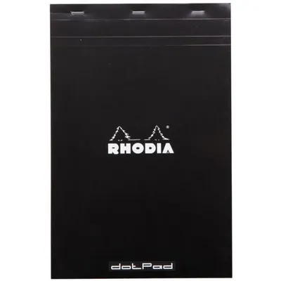 Produktbild von Rhodia - Schreibblock A4 Punkte 80 Blatt 90gr schwarz
