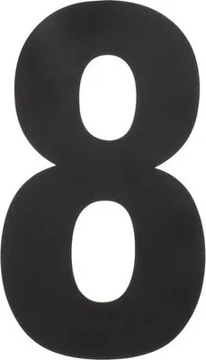 Produktbild von Hausnummer 8 XL 300x2mm Edelstahl mattschwarz