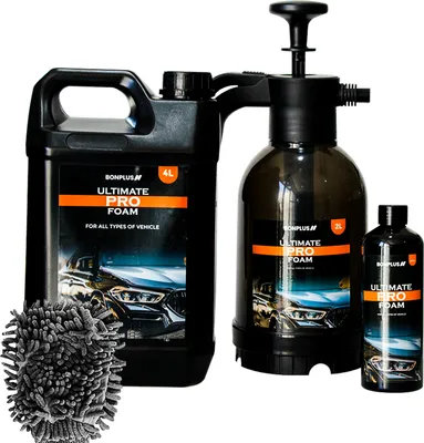 Productafbeelding van BONPLUS BP Autoreinigingsset, microvezelhandschoen, motorfietsreinigingsset, voertuigonderhoud en -reiniging, ruitenreiniger, voertuigreinigingsschuim