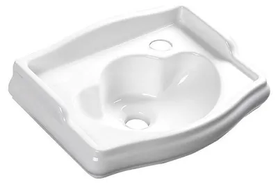 Zdjęcie produktu dla Sapho Kerasan Retro - Umywalka ceramiczna 410x320 mm, otwór na baterię po prawej stronie, bez przelewu, biała 103301DX