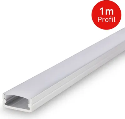 Obrázok produktu pre Hliníkový profil Pimp Your Stripe 1 m, kryt difúzora, samolepiaci, strieborný