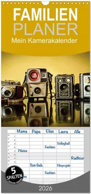 Produktbild von Familienplaner 2026 - Mein Kamerakalender mit 5 Spalten (Wandkalender, 21 x 45 cm) CALVENDO