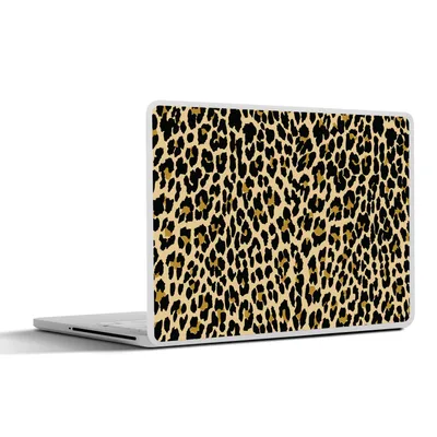 Produktbild von MuchoWow® Laptop Aufkleber Sticker Cover Leopardenmuster - Design - Gelb 32.5x23.5 cm - Sticker für Laptop - Selbstklebend