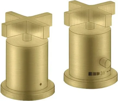 Image de hansgrohe AXOR Citterio Thermostat de baignoire 2 trous avec poignées transversales, 39480950