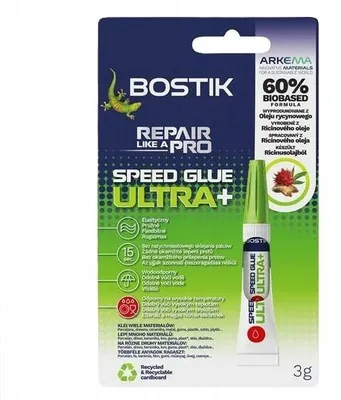 Produktbild von Sekundenkleber Universal-Reparaturkleber, 3 g, farblos, wasser- und hitzebeständig