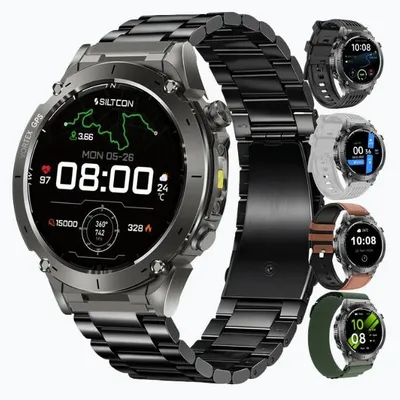 Produktbild von Siltcon® Vortex GPS Smartwatch Herren & Damen – AMOLED – 200+ Sportmodi – 3 ATM wasserdicht – Kompass – Taschenlampe
