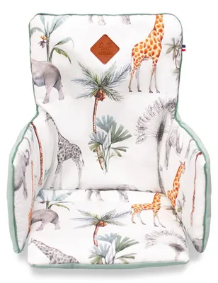 Image de Coussin pour chaise haute Safari - 27 x 58 cm - Multicolore | par SEVIRA KIDS