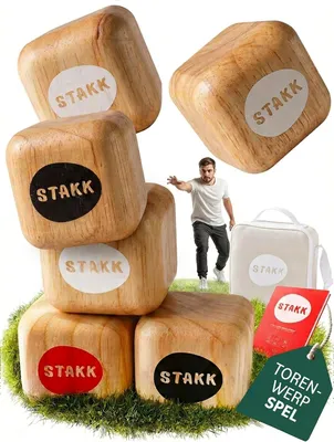 Image de Jeu de lancer de dés : 9 dés en bois, jeu d'adresse, idéal pour le jardin