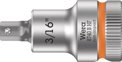 Produktbild von Wera 05003085001, Buchse, 3/8", Imperial, 1 Kopf/Köpfe, 3/16", Chrom-Vanadium-Stahl