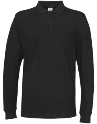 Produktbild von Cottover - Poloshirt für Herren/Damen Unisex, Baumwolle, Langärmlig ET803 (L) (Schwarz)