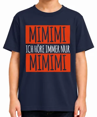 Zdjęcie produktu dla "MIMIMI" - Koszulka z napisem "Mimimi", humorystyczny napis, sarkazm, dla dzieci, kolor granatowy, rozmiar 140