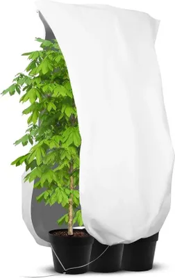 Productafbeelding van Famanu winterbescherming voor planten, 120 x 180 cm - met rits en aantrekkoord