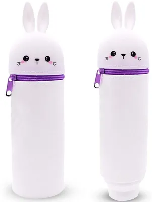 Produktbild von Weiches Silikon-Etui, 2-in-1, Cartoon-Design, Bürobedarf, Stiftehalter, Groß