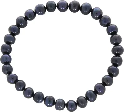 Produktbild von F Armband Ohne 18cm schwarz Süßwasserzuchtperle schwarz 373060136-3