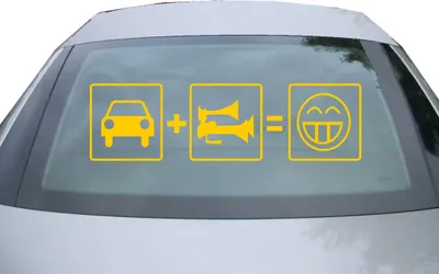 Produktbild von Indigos UG - Aufkleber Heckscheibe & Motorklappe DE2541 - gold - 600x171 mm - Trainhorn - Auto Scheiben Fenster Heckklappe Tuning Racing JDM - Die cut