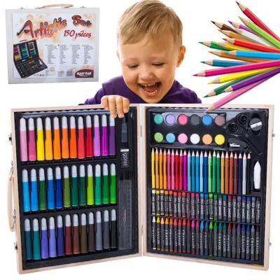 Imagen del producto de Kit de arte para pintar, 150 piezas, color