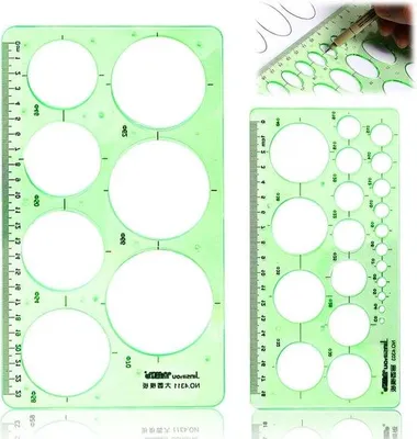 Obrázek produktu pro Zelené kruhové šablony 1–70 mm pro kreslení a quilling