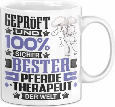 Produktbild von Pferdetherapeut Geschenk Lustiger Spruch für Pferdetherapeut Geschenkidee Bester Pferdetherapeut Der Welt (Weiß)
