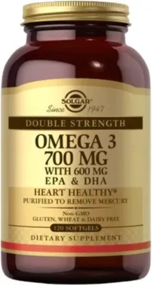Productafbeelding van Solgar Double Strength Omega-3 (120 capsules) 033984020535