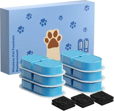Productafbeelding van VKIMISS draadloze kattenfontein met 12 filters: filter kattenfontein - filter drinkfontein katten