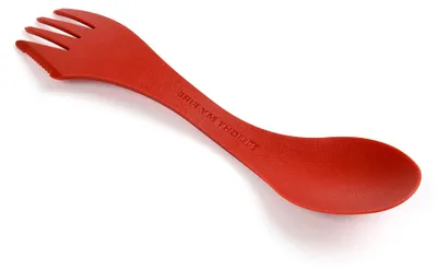 Produktbild von Spork Original Campingbesteck - Outdoor Besteck für unterwegs - 17 cm BPA-freies Biokunststoffbesteck - Rot - Wiederverwendbares Besteck - Outdoor Göffel mit Messer