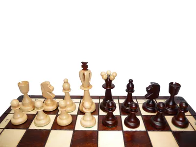 Produktbild von Sehr edles Schach Schachspiel Ace Asy Schachbrett 42x42 Holz braun