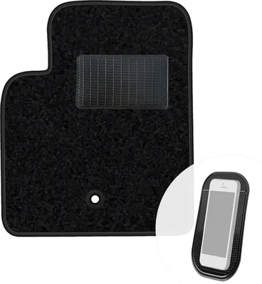 Produktbild von moto-MOLTICO Fahrer Fußmatte Auto Velours Fahrerseite Autoteppiche Schwarz Fahrermatte 1-teilig passend für Fiat Freemont 2011-2015