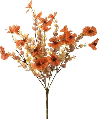 Produktbild von OKWISH Kunstpflanzen 12 Stück, künstliche Blumen, Kunstblumen, Herbstblumen Deko, Plastikblumen, Dekoblumen, Blumen für Zuhause, Tisch, Wohnzimmer, Braun