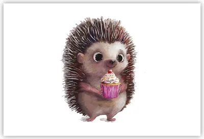 Produktbild von Poster - Poster ohne Rahmen - Igel Cupcake Kinder - 91,5x61 cm - Wand Bild - Wanddeko - Wandbilder - Kunstposter - Wandposter - Bilder - Kunstdruck - Wanddekoration - Wandbild - P2XAA91x61-4769