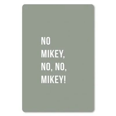 Produktbild von MuchoWow® Mauspad Mousepad Zitate - Nein Mikey, nein, nein, Mikey! - Grün 40x60 cm - Mousepads - Maus Mat - Pad - Mausunterlage - Schreibtisch Accesoire