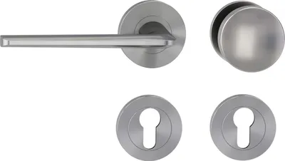 Produktbild von GRIFFWERK Wechselgarnitur REMOTE Schraubtechnik GK4 Rosetten rund Knopf R2 Samtgrau L