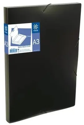 Obrázek produktu pro VIQUEL Desky s gumičkou "Coolbox", černá, 30 mm, PP, A3
