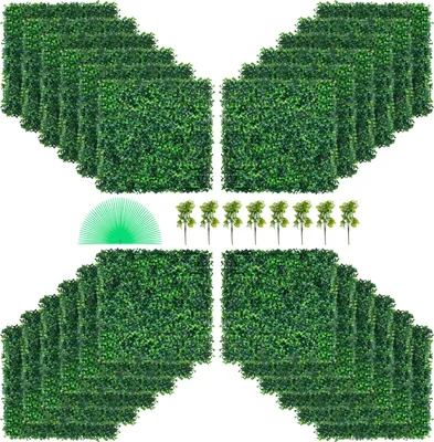 Produktbild von VEVOR Künstliche Pflanzenwand 24 Stk. 20 x 20 Zoll, Sichtschutz Hecke Künstlich Grün, Künstliche Buchsbaumplatte PE, Sichtschutz Kunstpflanzen 50 x 50 cm Sichtschutzhecke Wanddekoration Pflanzenwand